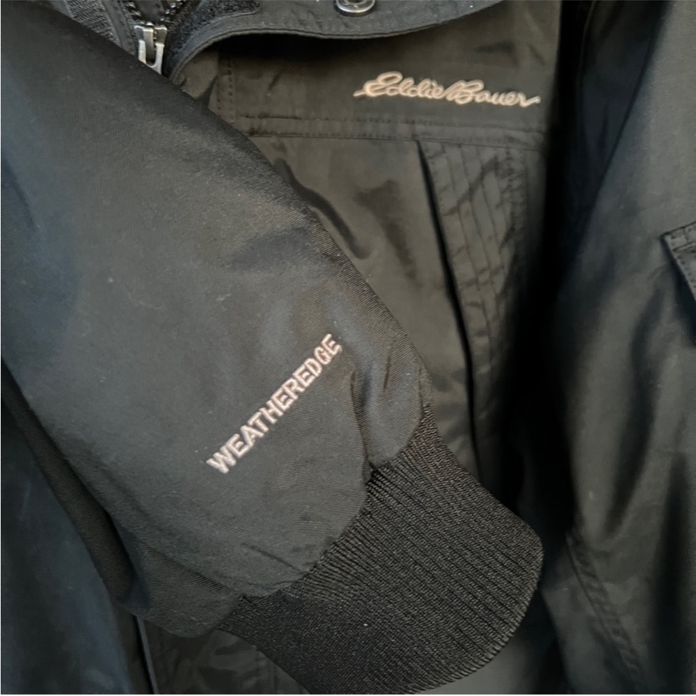 Eddie Bauer Down Waterproof Black Bomber Jacket XXXL - Picture 9 of 11